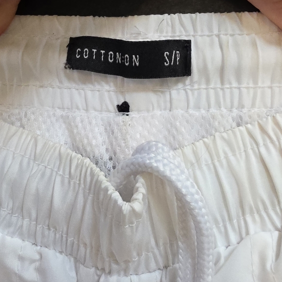 Streetwear White Track Pants Y2K Jogger Tape Side Sporty - Picture 2 of 5